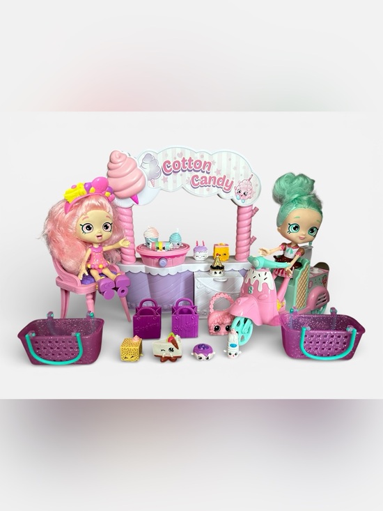 Shopkins Other - Shopkins Cotton Candy Cafe Playset with Shoppie Dolls and Accessories